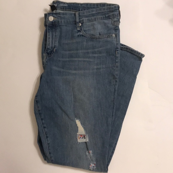 Gap Denim Legging with patches - Size 18 - $25 - Picture 5 of 11